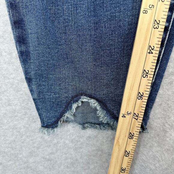 Kut From the Kloth Carlo Ankle Crop Skinny Jeans WMNS 20W Blue High Rise Frayed - Picture 12 of 13